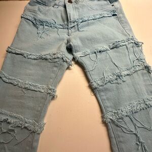 Light Blue Distressed Women Jeans